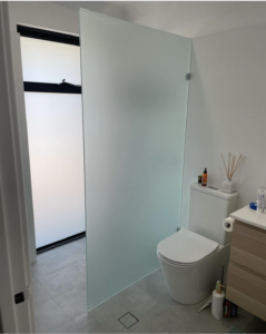 Frameless frosted panel